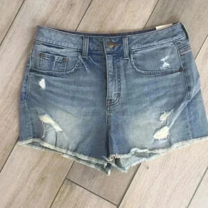 Sun and shadow denim shorts